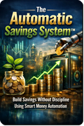 The Automatic Savings System guide showing a simple step-by-step system to save money automatically without budgeting stress, discipline or complicated apps