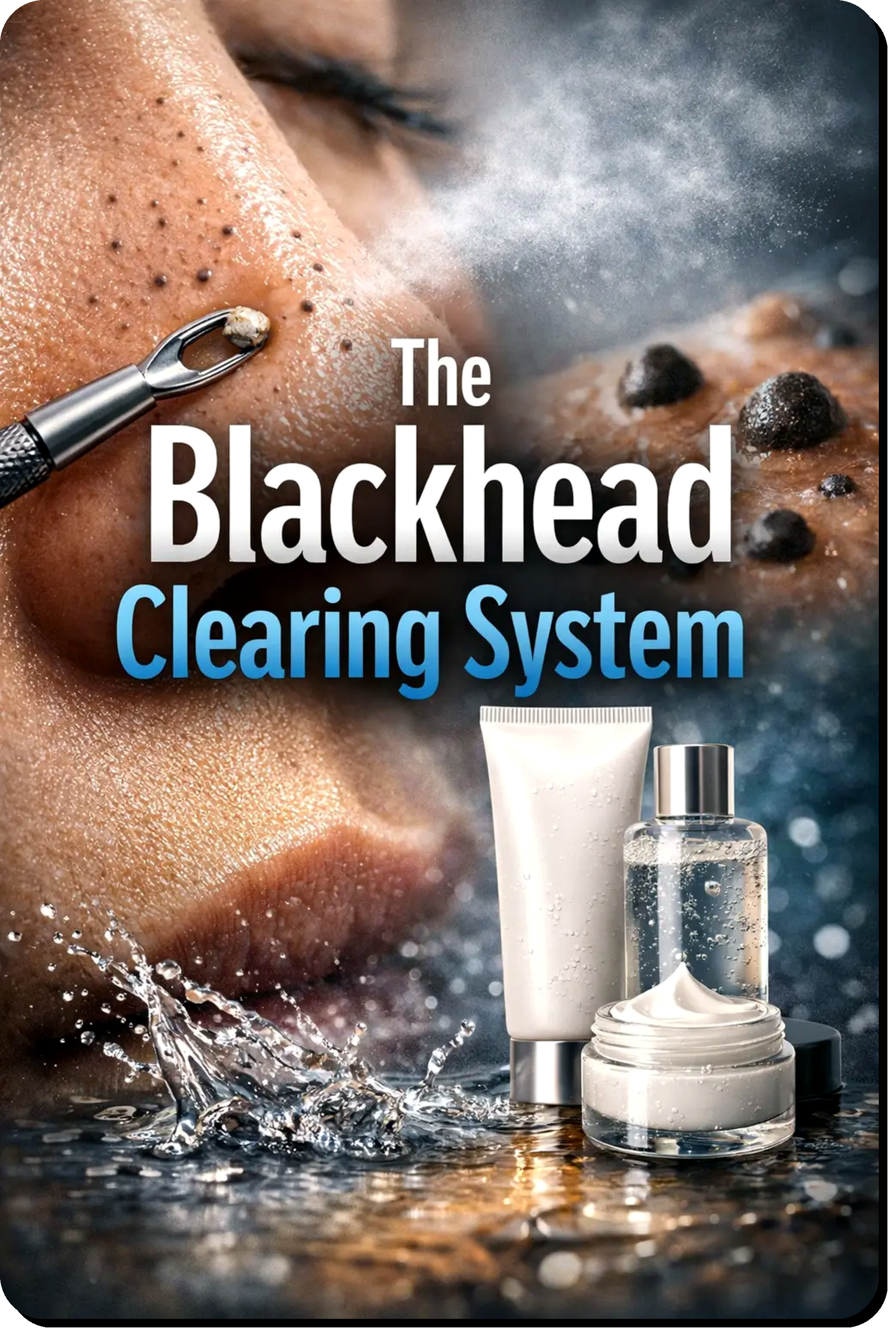 Blackhead Clearing System guide showing skincare methods to remove blackheads, unclog pores and improve skin clarity