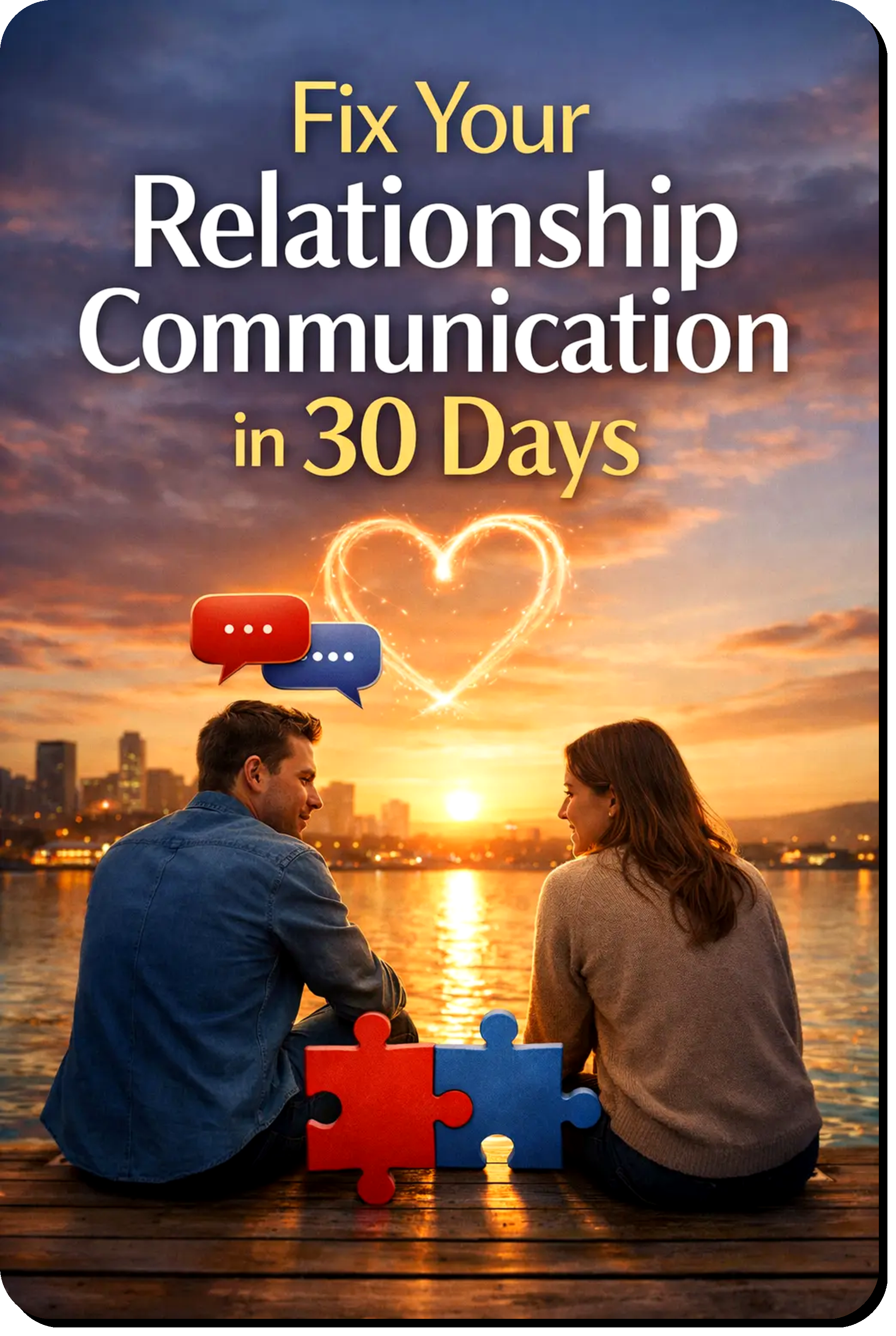 Relationship Communication Reset System guide showing a step-by-step system to fix relationship communication, reduce arguments and rebuild calm healthy connection
