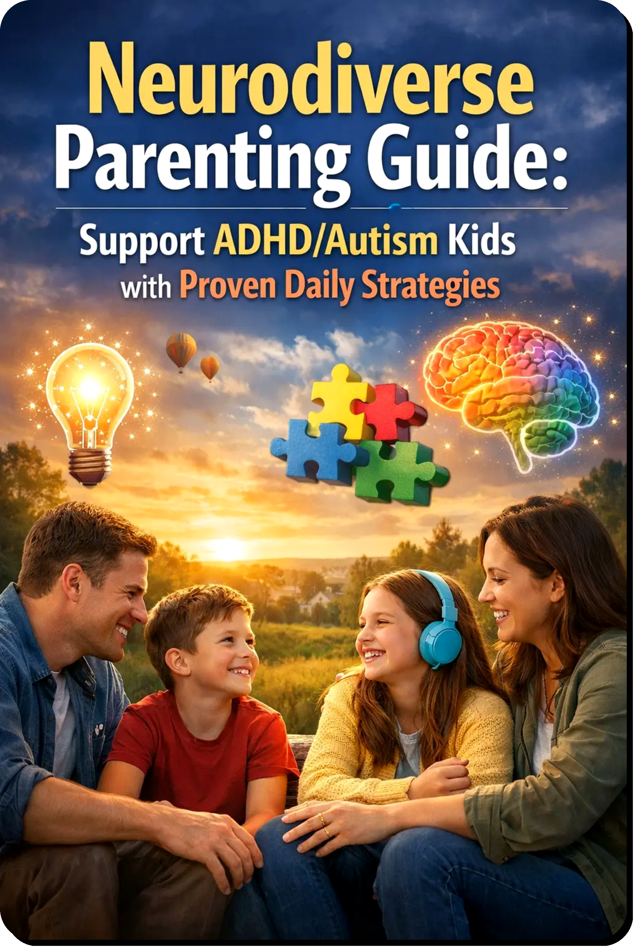 The Neurodiverse Parenting Support System guide showing a practical system to help families support ADHD and autistic children with structured routines, calmer transitions and daily support strategies