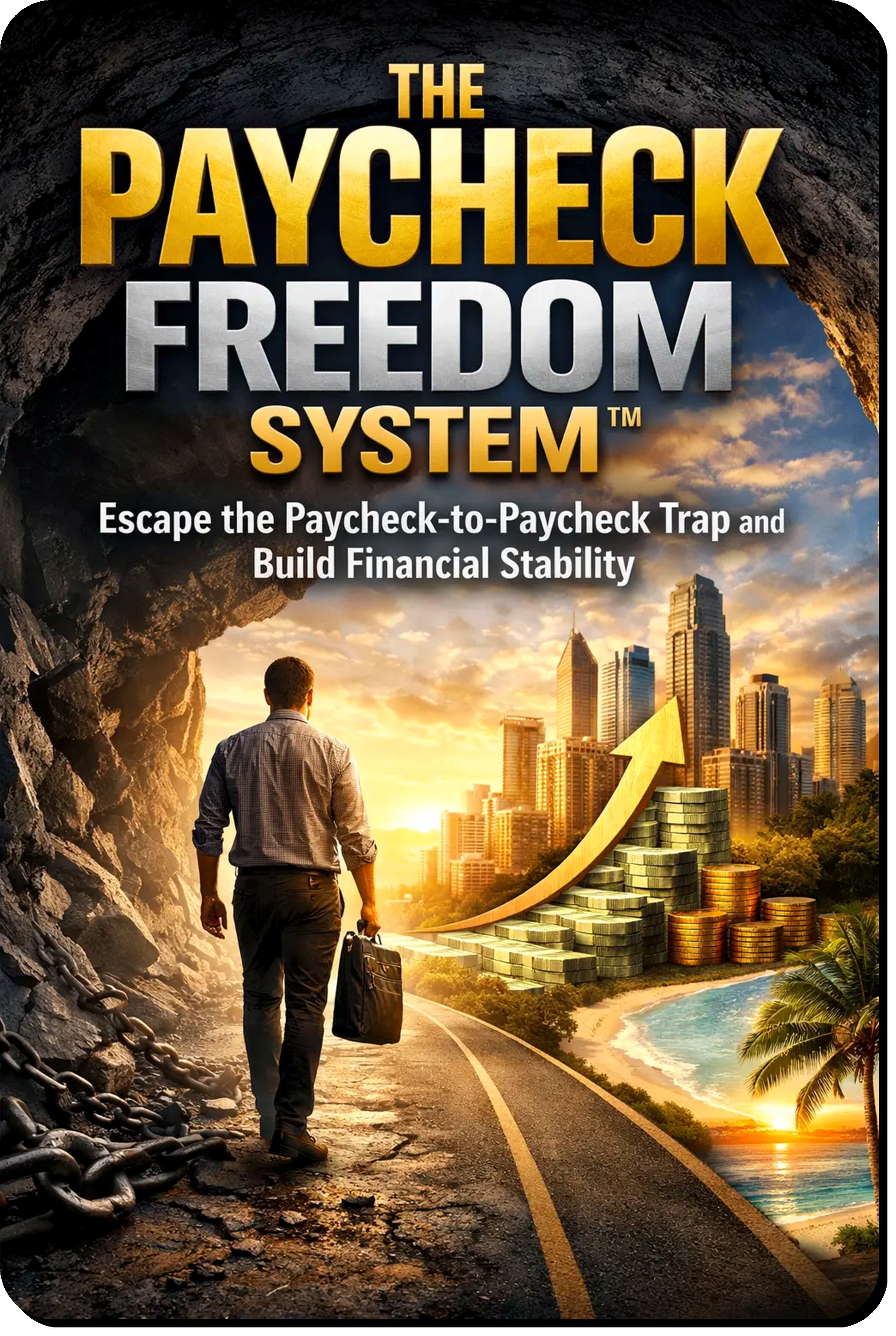 The Paycheck Freedom System guide showing a simple system to escape the paycheck-to-paycheck cycle, organize money, cut expenses and build financial stability