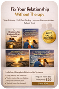 The Relationship Stability Bundle showing 4 relationship guides covering jealousy reset, communication reset, betrayal recovery and overthinking reset to fix your relationship without therapy, stop jealousy, end overthinking and rebuild trust