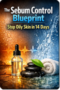 Sebum Control Blueprint guide showing how to stop oily skin in 14 days with skincare routines to reduce excess oil and balance skin